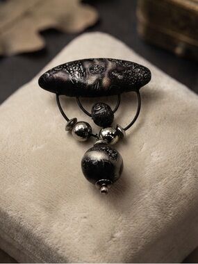 Artisan Handcrafted Modernist Brooch